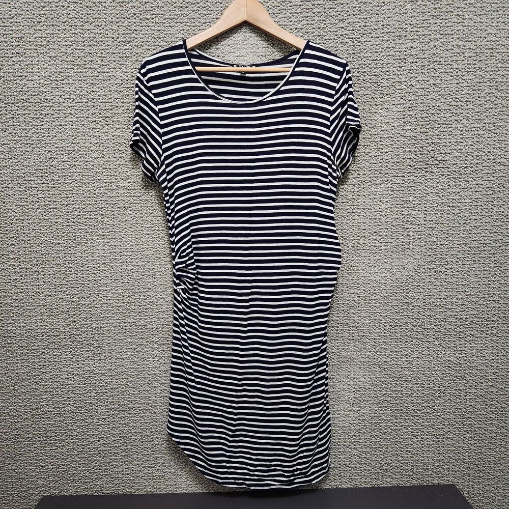 TRY THIS Navy White Striped Tunic Dress Women's XL